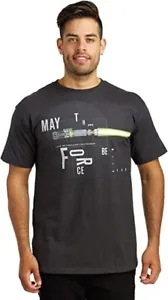 Star Wars Mens May The Force Be With You Lightsaber Black Shirt New L, 2XL, 3XL - Picture 1 of 6