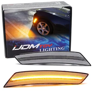 Clear Lens Amber Full LED Front Bumper Side Markers For Chevu 2022-2024 Equinox - Picture 1 of 6