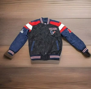 Houston Texans NFL Football Varsity Jacket Size Men’s Large Suede/Leather - Picture 1 of 7