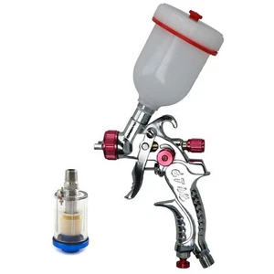 Mini pistola pulverizadora de alimentación por gravedad HVLP boquilla de 0,8 mm 1/4" BSP trampa de humedad en línea - Imagen 1 de 1