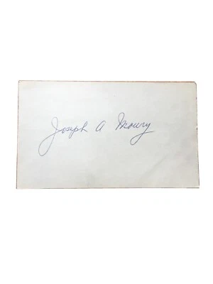 1933 - 1935 BOSTON BRAVES Joe Mowry signed autographed 3 x 5 index card 2a - Image 1 of 2