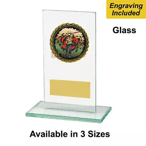 Glass Clay Pigeon Shooting Trophies, Free Engraving Shooting Trophy in 3 Sizes - Picture 1 of 5