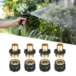 Manguera de jardín de 3/4' conexión rápida manguera de agua ajuste latón hembra macho conjunto de conectores EE. UU. - Imagen 1 de 12
