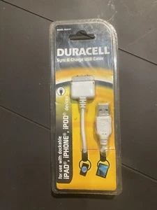 NEW Duracell DU6107 iPad/iPhone/iPod 30-Pin USB Sync and Charge Cable (DU6107) - Picture 1 of 5