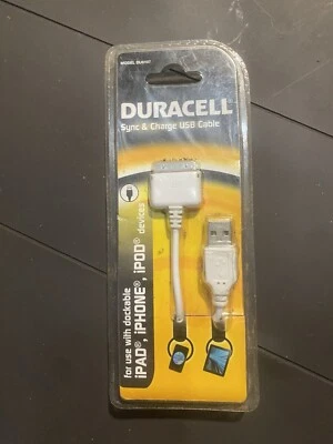 NEW Duracell DU6107 iPad/iPhone/iPod 30-Pin USB Sync and Charge Cable (DU6107) - Image 1 of 4