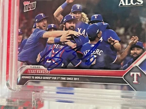 Texas Rangers 2023 MLB TOPPS NOW Card 1039 - ALCS Champs Cody Bradford Auto BAS - Picture 1 of 3