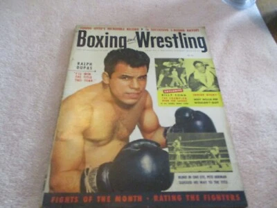 BOXING AND WRESTLING MAGAZINE FEBRUARY 1959 RALPH DUPAS THE GRIM REAPER - Image 1 of 2