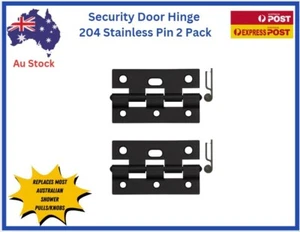 Bisagras de puerta de pantalla de seguridad de alta resistencia - pasador de acero inoxidable - paquete doble negro - Imagen 1 de 6