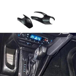 For Ford Focus AT 2012-2018 Carbon Fiber Gear Shift Knob Trim Central Console 2X - Foto 1 di 7