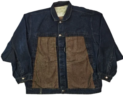 Jaqueta jeans Mecca lavagem escura hip hop Notorious B.I.G folgada Y2K masculina 3XL - Imagem 1 de 4