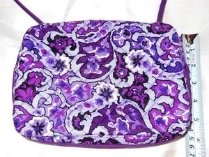 NWT Vera Bradley Iconic RFID LITTLE CROSSBODY in LILAC PAISLEY purse 22533-I94 - Picture 1 of 10