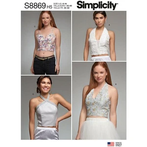 Simplicity SEWING PATTERN S8869 Misses' Lined Tops Inc Halter Neck 6-14 Or 14-22 - Picture 1 of 5