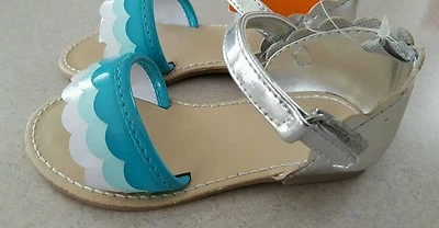 NEW Gymboree Girls SIZE 4 / 12-18 MONTHS Sandals TIDE POOL Teal Summer #32516 - Image 1 of 4