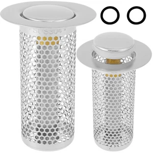 2Pcs Stainless Steel Floor Drain Filter Sink Drain Strainer Multifunctional♕+ - Picture 1 of 11