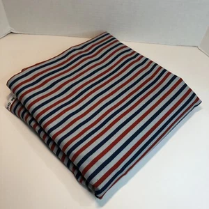 5 & 7/8 Yards Red Blue Grey Stripes Fabric 42" wide Cotton - Picture 1 of 7