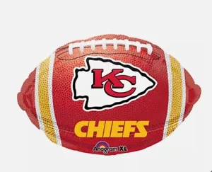 Kansas City Chiefs - 18" Football Foil Super Shape Balloon, 1 pc NEW - Picture 1 of 1