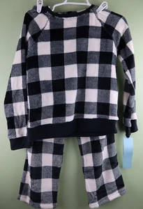 Cat & Jack Target Black and White Buffalo Plaid Super Soft Pajamas Set  L(10/12) - Picture 1 of 4