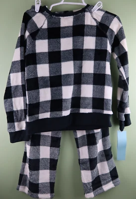 Cat & Jack Target Black and White Buffalo Plaid Super Soft Pajamas Set  L(10/12) - Image 1 of 4