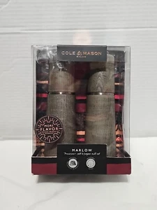 Nuevo Juego de Molino de Madera Cole & Mason Marlow 7" Marrón Sal y Pimienta - Imagen 1 de 10
