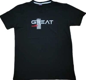 Herren T-Shirts bestickt Logo Rundhalsausschnitt grau rot schwarz Größenwahl - Bild 1 von 8