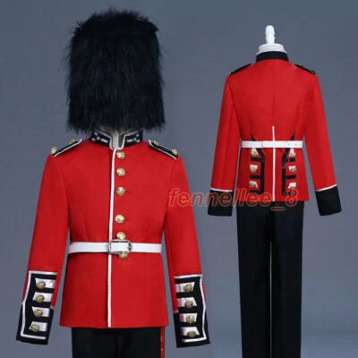 Niños Niños Guardia Real Británica Uniforme Disfraz Chaqueta Húsar Tambor Vestido Elegante Top Foto 1 de 4