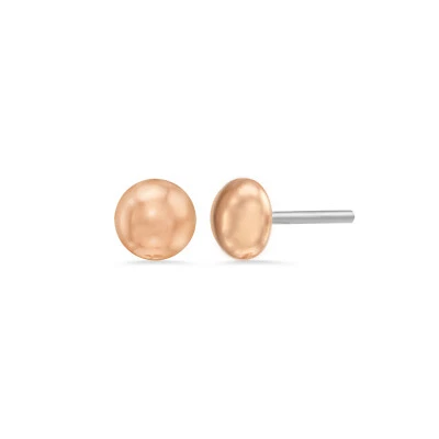 14K Solid Gold Half Ball End Piercing, Body Jewelry 25g Threadless pin - Image 1 of 4