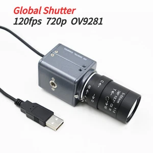 120FPS Global Shutter USB Camera 720P OV9281 Monochrome Webcam With CS lens - Picture 1 of 15