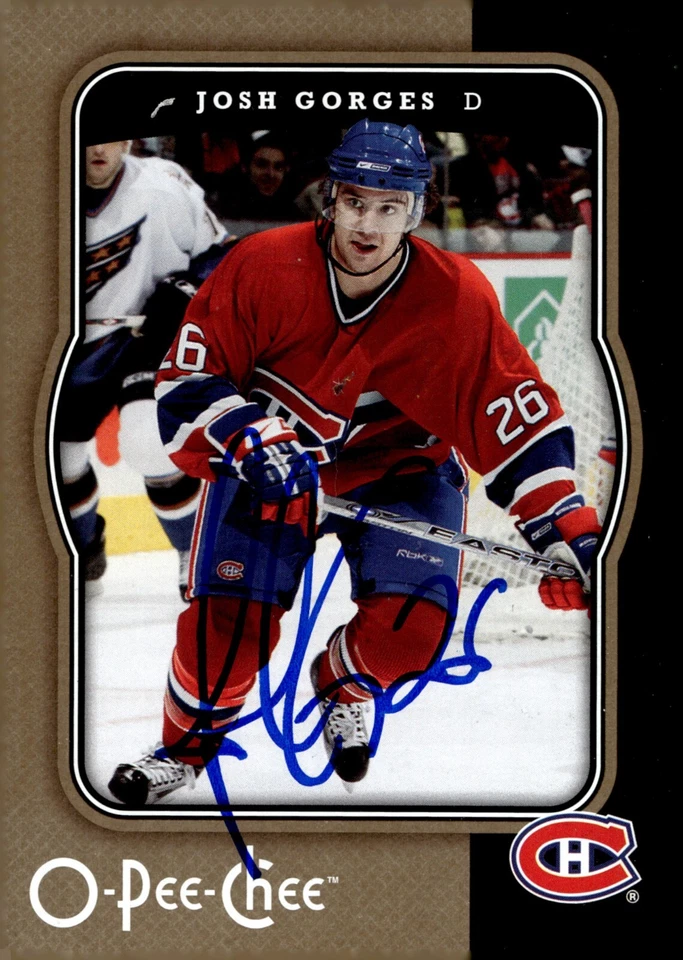 Josh Gorges - Signed 2007-08 O-Pee-Chee Card #263 - Image 1 of 2