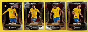 Panini-Prizm Copa Mundial de la FIFA Qatar 2022 Brasil ️ (lote de 4 tarjetas) casi nuevo + - Imagen 1 de 2