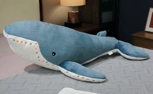 Blue Whale 21 Inch Pillow Stuffed Animal Plush Toys Toddler Doll Kids Gifts - Picture 1 of 4