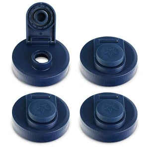 Mason Jar Lids Wide Mouth Plastic - With Flip Cap Pouring Spout and Drink Hol... - Picture 1 of 8