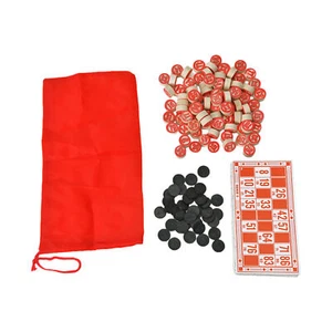 Loto Games Portable Wooden Travel Bingo Set Vintage Learning & Education Toy - Picture 1 of 9