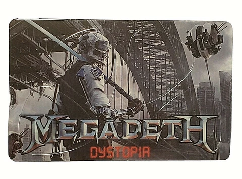 MEGADETH DYSTOPIA GUITAR PICK CARD VIC RATTLEHEAD Cover