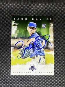 Carta auto firmata Zach Davies Brewers 2016 Panini Diamond Kings #158 ~ COA - Foto 1 di 3