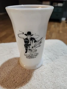 Vintage 1950's Hopalong Cassidy Dinner Milk Glass “HOPPY “ Tumbler Cup - Picture 1 of 6