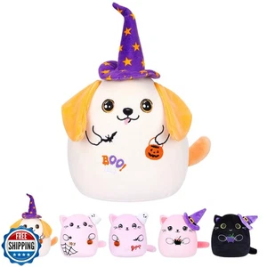 NIUBEHOHO Halloween Perro Peluche Animal - Juguete de Peluche para Niños Almohada Bruja H - Imagen 1 de 5