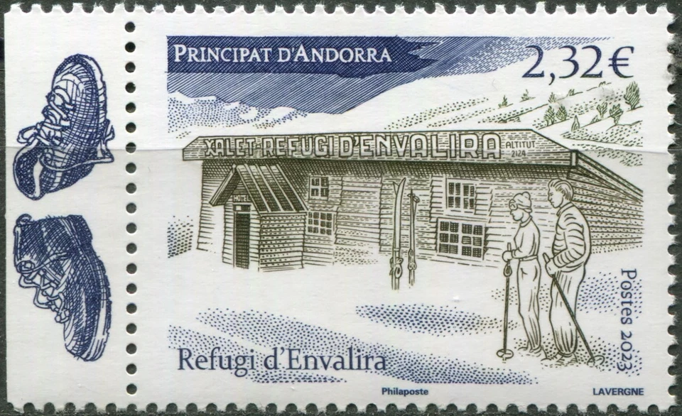 Andorra [Fr.] 2023. Mountain Cabin, Envalira (MNH OG **) Stamp - Image 1 of 1