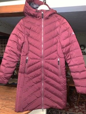 NWOT Eastern Mountain Sports DOWN Puffer Maroon Red Downtek Primaloft XS Parka - Image 1 of 4