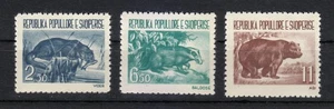 Albanien 1961 postfrisch Mi 627-629 Sc 589-591 Tiere Otter , Dachs . Braunbär ** - Bild 1 von 2
