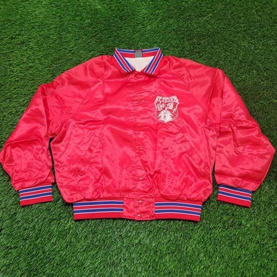 Chaqueta Bombardero De Colección Años 80 Hecha en EE. UU. Satén Para Hombres XL Alianza Nacional Polaca Polonia PNA Foto 1 de 4