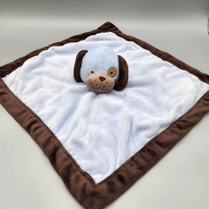 Tiddliwinks Blue Puppy Dog Security Blanket Lovey Brown Eye Patch Plush Baby Toy - Picture 1 of 8