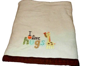 5D LN 30x40 Carter's I Love Hugs GIRAFFE Minky Plush Baby Crib Blanket Lovey - Picture 1 of 6