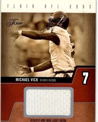 2003 Flair Sweet Swatch Jumbo Jerseys /455 Michael Vick #SSJE-MV - Image 1 of 4