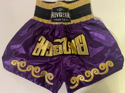 REVGEAR  Muay Thai/MMA shorts Extra Small purple w/gold NEW - Image 1 of 2