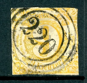 Germany States 1859 Thurn & Taxis Southern Dist 9k Yellow Sc #50 VFU O752 - Picture 1 of 6