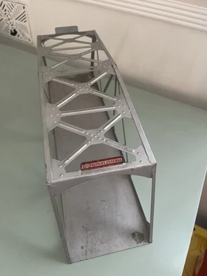 Vintage Marx 1320 Trestle Illinois Central Bridge Silver Tone OB O Gauge 18” - Image 1 of 4