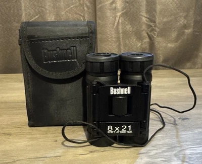Bushnell Compact 8 x 21 Adjustable Binoculars 378 FT At 1000 YDS With Case - Image 1 of 3