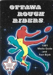 RARE 1981 OTTAWA ROUGH RIDERS CFL MEDIA GUIDE NM/MT !! - Bild 1 von 1