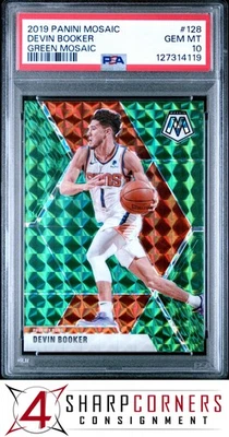 2019 PANINI MOSAICO VERDE PRIZM #128 DEVIN BOOKER SUNS PSA 10 - Imagem 1 de 3