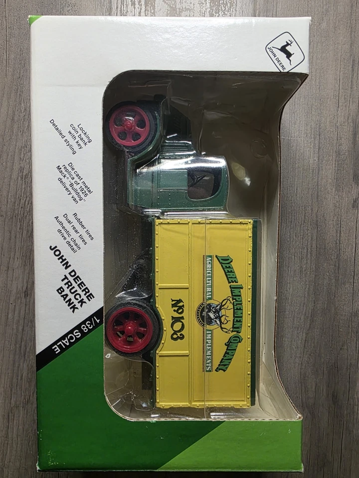 ERTL John Deere 1926 Mack Truck Bank Diecast Escala 1/38 Caja de llaves de cerradura de colección EE. UU. Foto 1 de 4